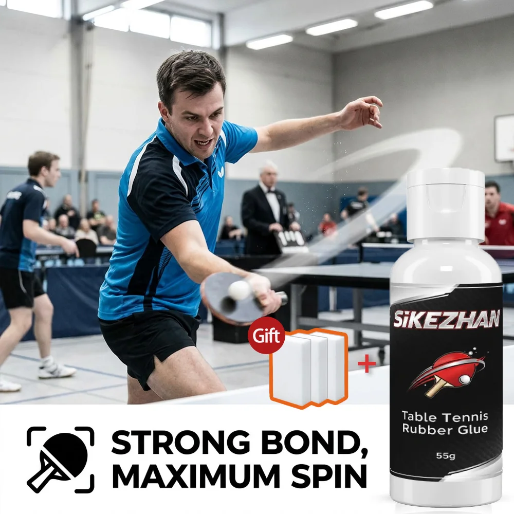 55g Table Tennis Rubber Glue Professional Water Based Inorganic Glue for Ping Pong Paddle with 3 Sponges Set SIKEZHAN High Bond
55g Table Tennis Rubber Glue Professional Water Based Inorganic Glue for Ping Pong Paddle with 3 Sponges Set SIKEZHAN High Bond