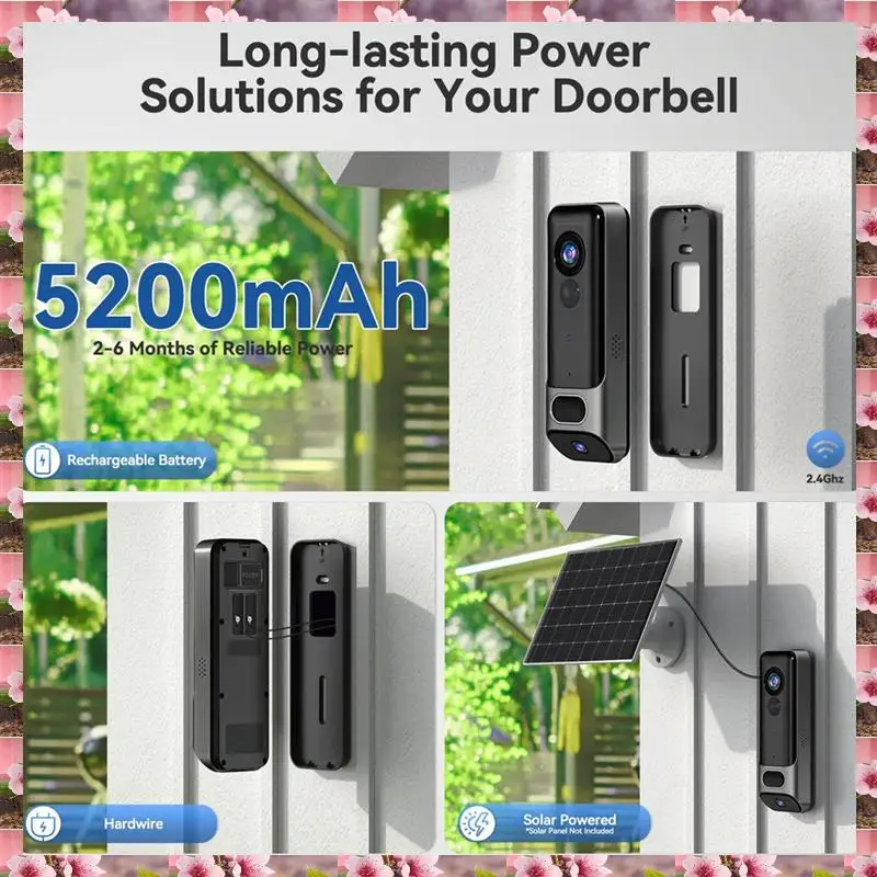 2025 Dual Doorbell Camera Wireless No Subscription,2K Smart Door Camera Wireless,With AI Human Detection, Night Vision,Dual Door
2025 Dual Doorbell Camera Wireless No Subscription,2K Smart Door Camera Wireless,With AI Human Detection, Night Vision,Dual Door
