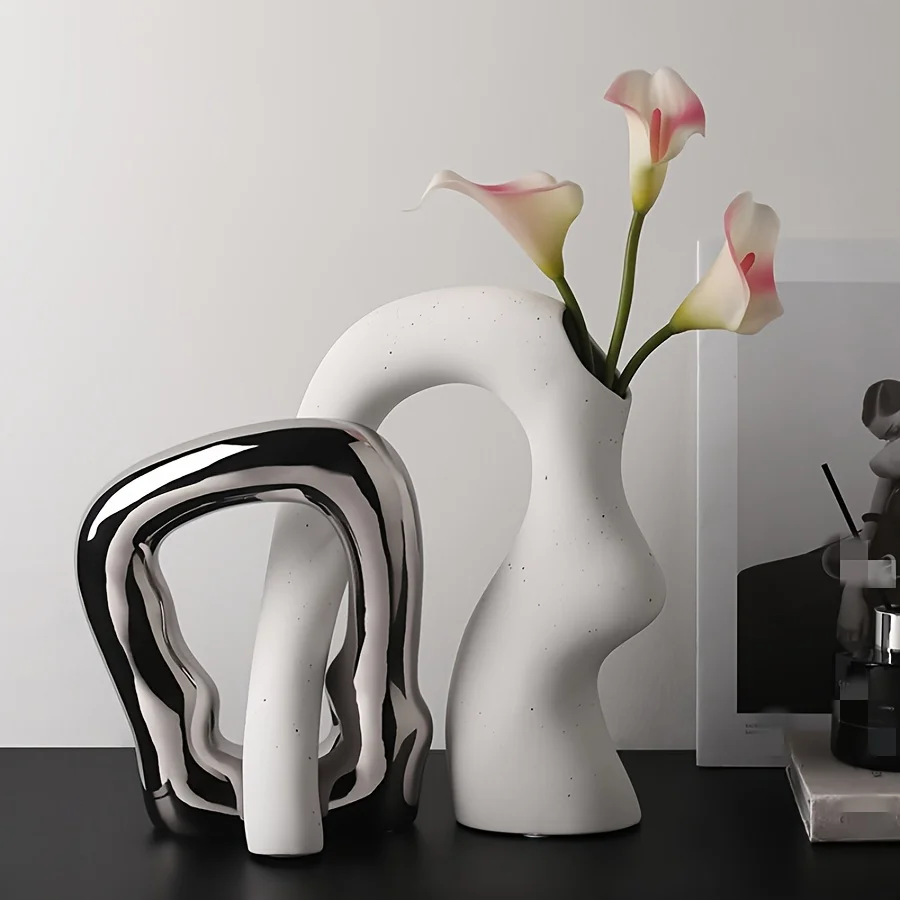 European Ins Style White Ceramic Vase Floral Decor Art Flower Pot for Home Decoration
European Ins Style White Ceramic Vase Floral Decor Art Flower Pot for Home Decoration