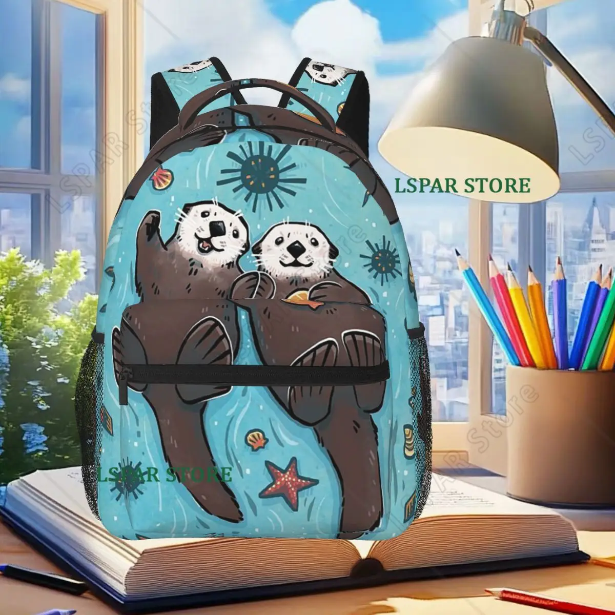 Cute Otter In The Water Pattern Backpack Student Boys Girls BookBag Children School Bag Computer Shoulder Bags for Men Women
Cute Otter In The Water Pattern Backpack Student Boys Girls BookBag Children School Bag Computer Shoulder Bags for Men Women
