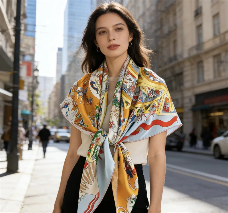 Silk Scarf 135CM Hand-Rolled Shawl Head Hair Bag Bandanas Large Shawls Summer Spring Accessories Gift Horse Print
Silk Scarf 135CM Hand-Rolled Shawl Head Hair Bag Bandanas Large Shawls Summer Spring Accessories Gift Horse Print