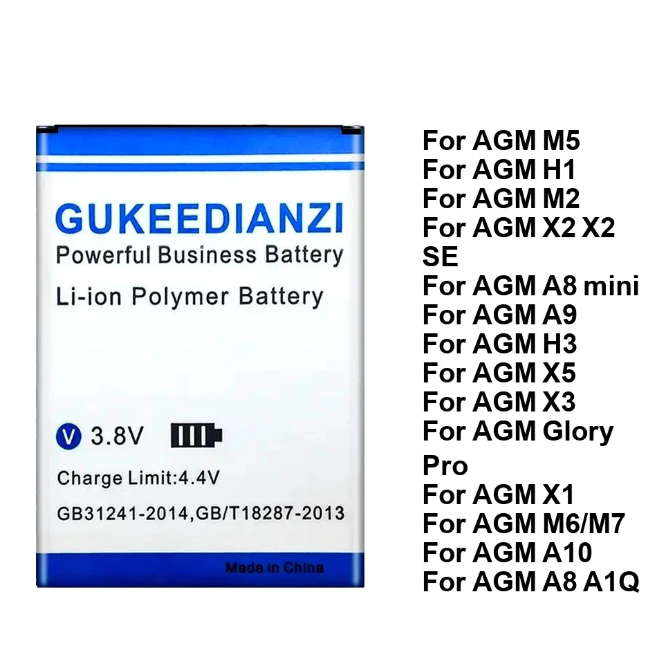 2800-6900mAh Mobile Phone Battery For Agm A10 A8 A9 Glory H1 H3 M2 M5 M6 M7 X1 X2 X3 X5 Mobile Phone Mini Pro
2800-6900mAh Mobile Phone Battery For Agm A10 A8 A9 Glory H1 H3 M2 M5 M6 M7 X1 X2 X3 X5 Mobile Phone Mini Pro
