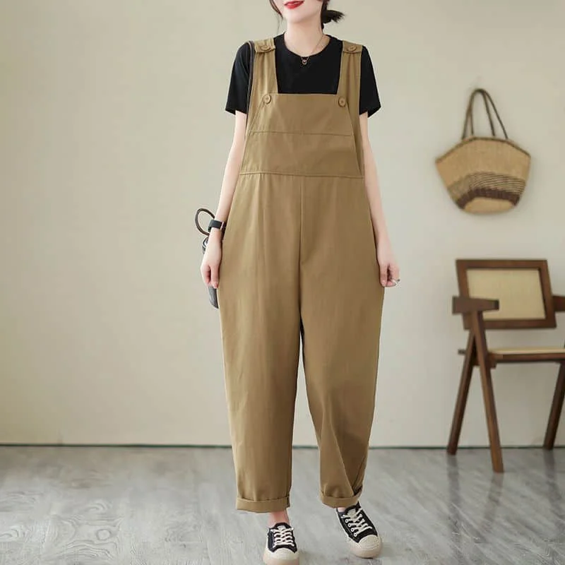 Solid Jumpsuits for Women Loose Harajuku Straight Pants One Piece Outfits Women Workwear Korean Style Casual Vintage Playsuits
Solid Jumpsuits for Women Loose Harajuku Straight Pants One Piece Outfits Women Workwear Korean Style Casual Vintage Playsuits