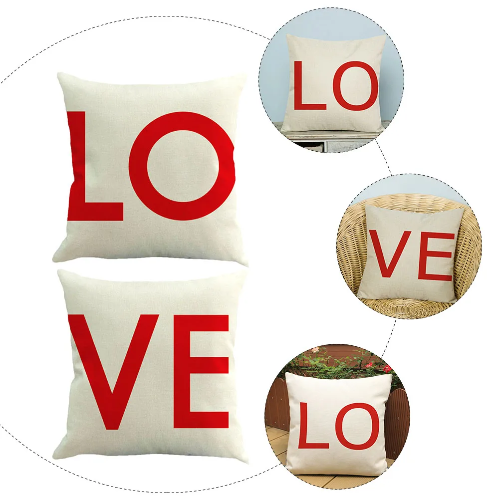 2Pcs Stylish Linen Love Pillow Combination Throw Pillow Sofa Back Cushion Decorative
2Pcs Stylish Linen Love Pillow Combination Throw Pillow Sofa Back Cushion Decorative