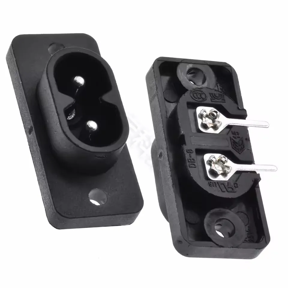 customize C8 Black 2 Terminal Power Plug Inlet Socket AC 250V 2.5A Switch Socket Embedded Industrial Electrical 2 PIN Male 006
customize C8 Black 2 Terminal Power Plug Inlet Socket AC 250V 2.5A Switch Socket Embedded Industrial Electrical 2 PIN Male 006