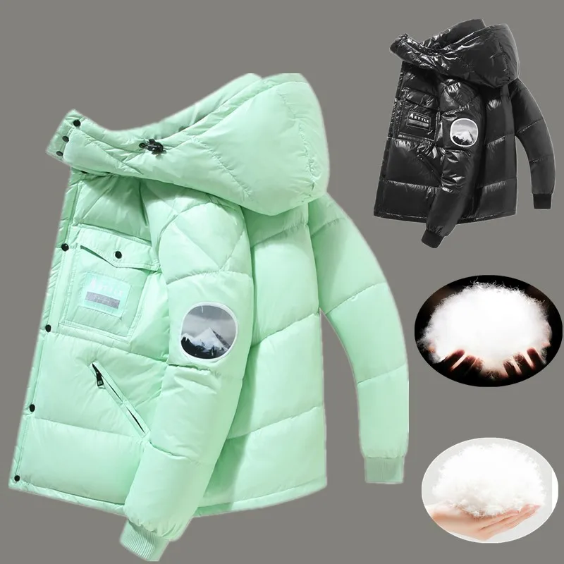 Trendy Couple Hooded Outdoor Men's down Jaet Warmth Polyester Fiber Youth ular Sle Detachable Cap White Du down Filling
Trendy Couple Hooded Outdoor Men's down Jaet Warmth Polyester Fiber Youth ular Sle Detachable Cap White Du down Filling