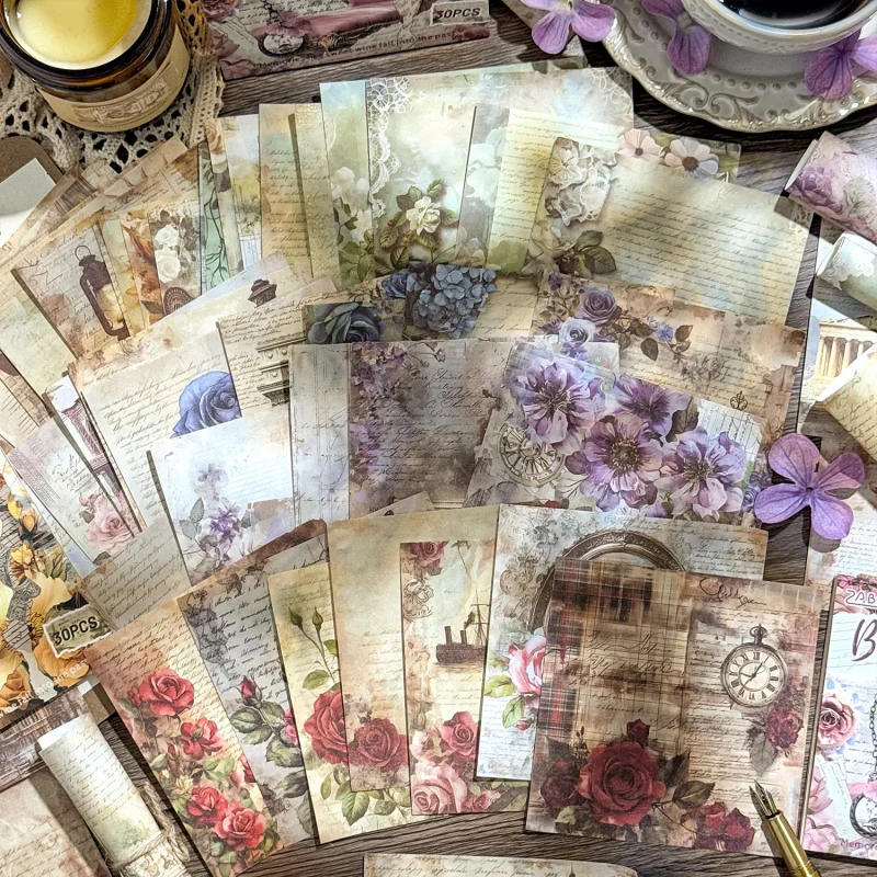 30 pcs Vintage Memo Papers - 30pcs Non-Stick Writing Sheets for Journal & Scrapbooking
30 pcs Vintage Memo Papers - 30pcs Non-Stick Writing Sheets for Journal & Scrapbooking