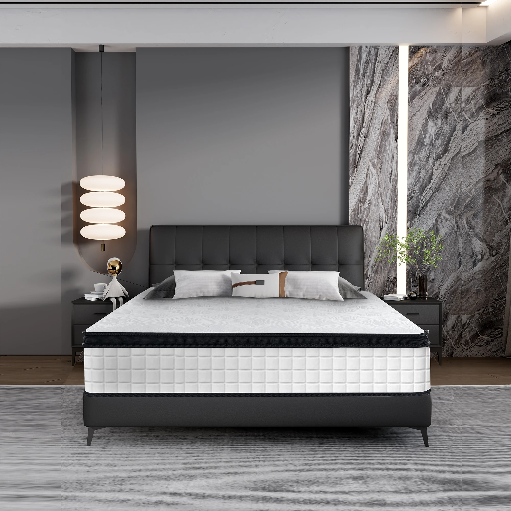 Queen Size 12" OEKO-TEX100 Breathable Kniited Fabric Cover Cool Memory Foam Individual Pocket Spring Hybrid Mattress
Queen Size 12" OEKO-TEX100 Breathable Kniited Fabric Cover Cool Memory Foam Individual Pocket Spring Hybrid Mattress