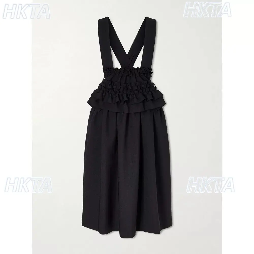 Japanese-style Ruffle Elastic Strap Skirt 2026 New Spring/summer Ruffle Design Long Skirts Women Preppy Black Suspender Skirt
Japanese-style Ruffle Elastic Strap Skirt 2026 New Spring/summer Ruffle Design Long Skirts Women Preppy Black Suspender Skirt