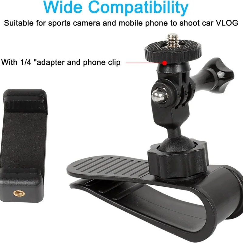 Автомобильный кронштейн для солнцезащитного козырька, панорамная спортивная камера, автомобильные аксессуары с фиксированной базой 
Автомобильный кронштейн для солнцезащитного козырька, панорамная спортивная камера, автомобильные аксессуары с фиксированной базой