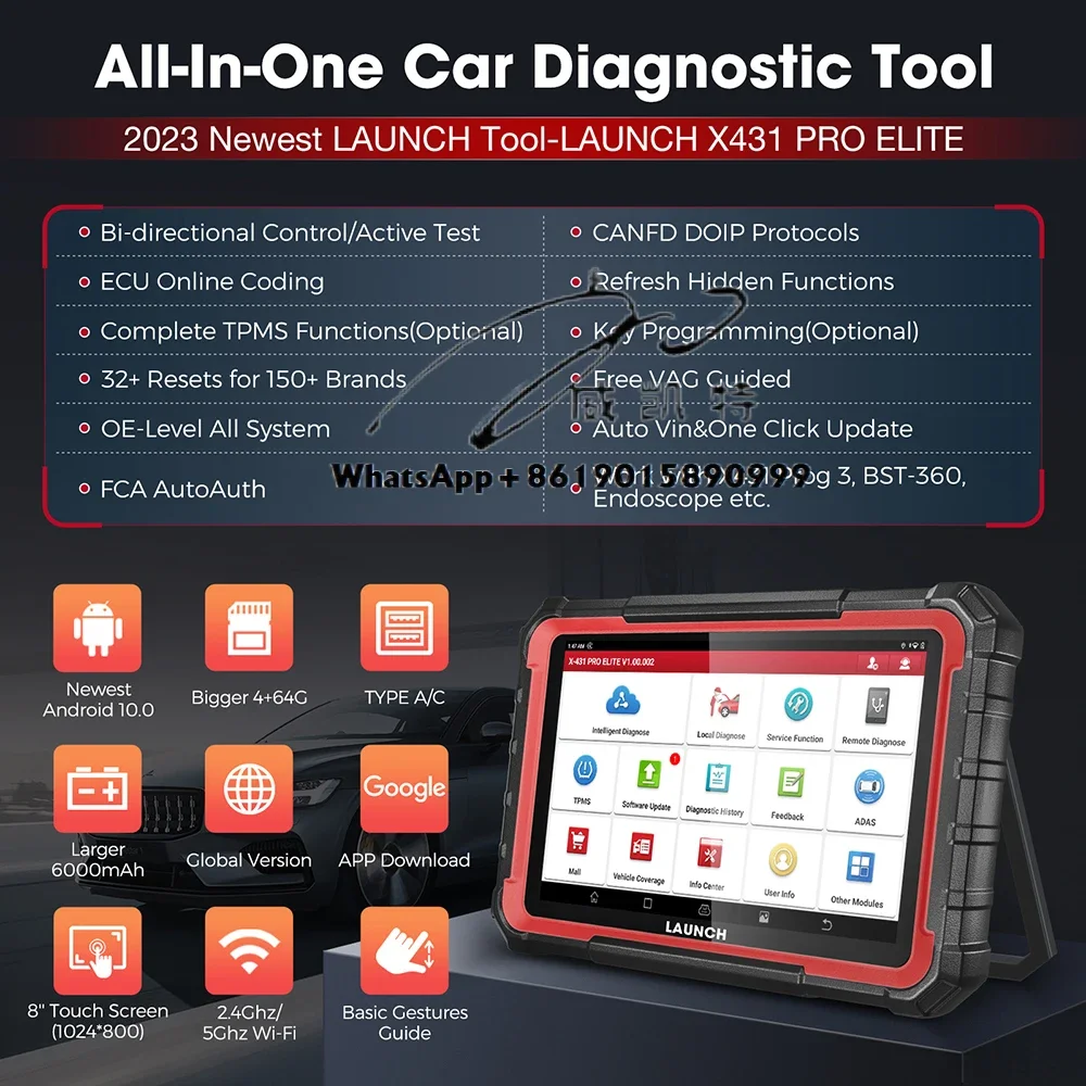X431 PRO ELITE Car Full System Diagnostic Tools OBD OBD2 Scanner 32 Reset CAN FD DOIP Code Reader
X431 PRO ELITE Car Full System Diagnostic Tools OBD OBD2 Scanner 32 Reset CAN FD DOIP Code Reader