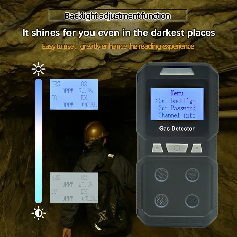 The multi-functional four-in-one gas detection analyzer can measure carbon monoxide, oxygen, hydrogen sulfide and combustible ga
The multi-functional four-in-one gas detection analyzer can measure carbon monoxide, oxygen, hydrogen sulfide and combustible ga