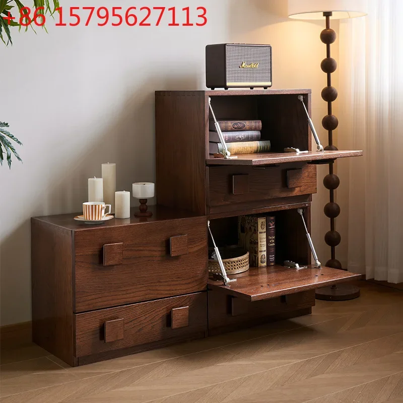 Medieval style red oak card door cabinet, bedroom home locker, living room dining side cabinet, retro wall combination TV cabine
Medieval style red oak card door cabinet, bedroom home locker, living room dining side cabinet, retro wall combination TV cabine