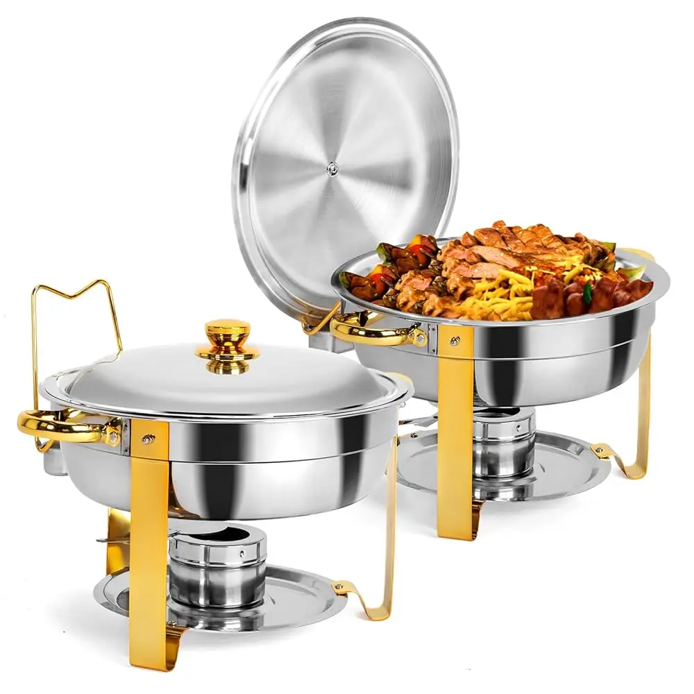 Gold Chafing Dishes For Buffet, 5 Qt 2 Pa Round Stainl Steel Chafing Dish Set With Lid Holder, Buffet Warmer Set For Parties,
Gold Chafing Dishes For Buffet, 5 Qt 2 Pa Round Stainl Steel Chafing Dish Set With Lid Holder, Buffet Warmer Set For Parties,