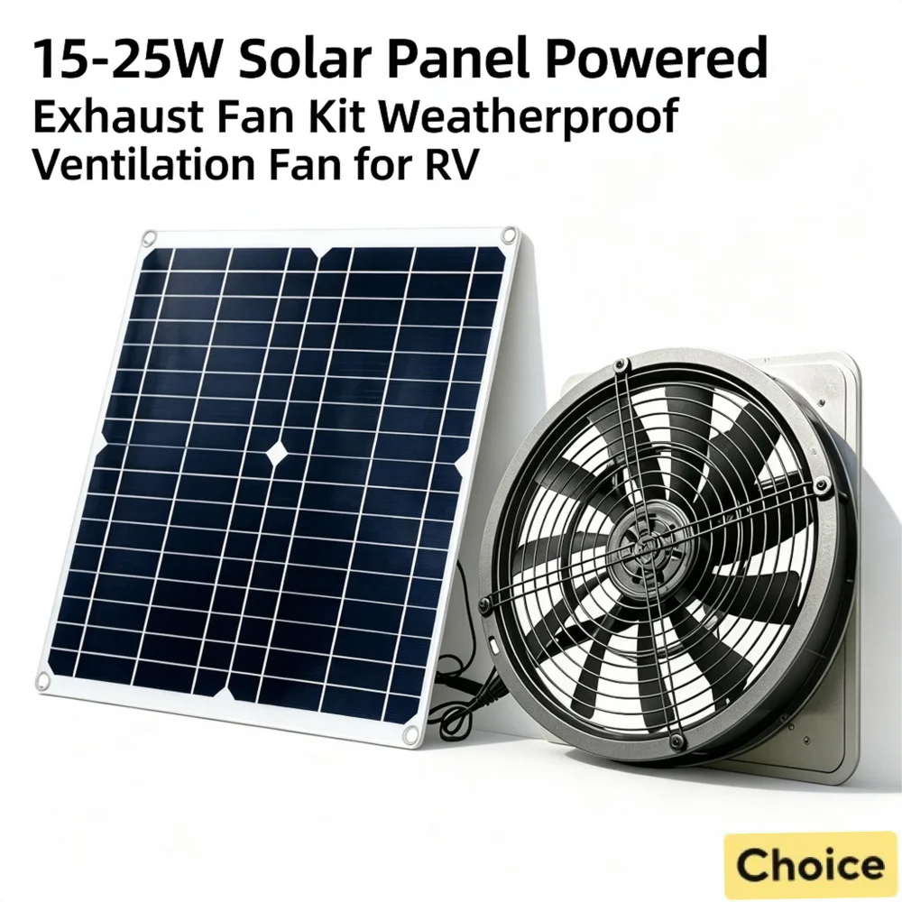 15-25W DIY Assembly Solar Exhaust Fan Kit Easy Build Vent System for Outdoor Hut RV Pet House Shed
15-25W DIY Assembly Solar Exhaust Fan Kit Easy Build Vent System for Outdoor Hut RV Pet House Shed
