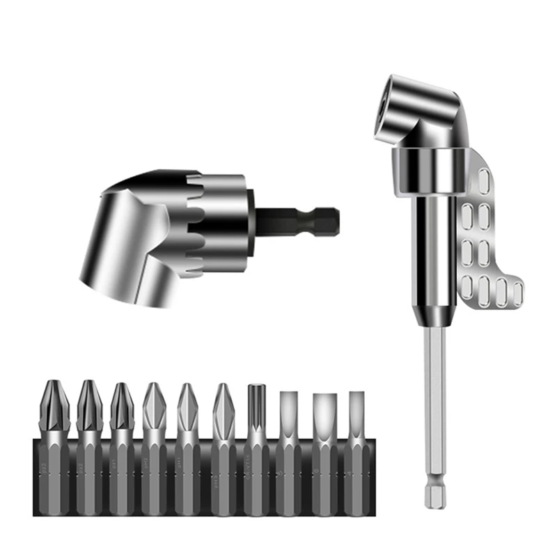 Y51A Upgraded-105-Degree-Right-Angle-Drill-Adapter-Kit-With-Multifunction-Bend-Screwdriver-For-Tight-Spaces-(2.5In-And-5.5In)
Y51A Upgraded-105-Degree-Right-Angle-Drill-Adapter-Kit-With-Multifunction-Bend-Screwdriver-For-Tight-Spaces-(2.5In-And-5.5In)