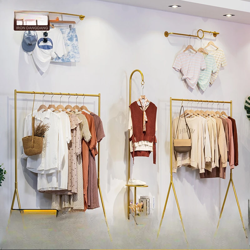 Clothes rack Clothing store display rack Women's clothing store Floor-to-ceiling gold hanger Children's clothing store Simple di
Clothes rack Clothing store display rack Women's clothing store Floor-to-ceiling gold hanger Children's clothing store Simple di