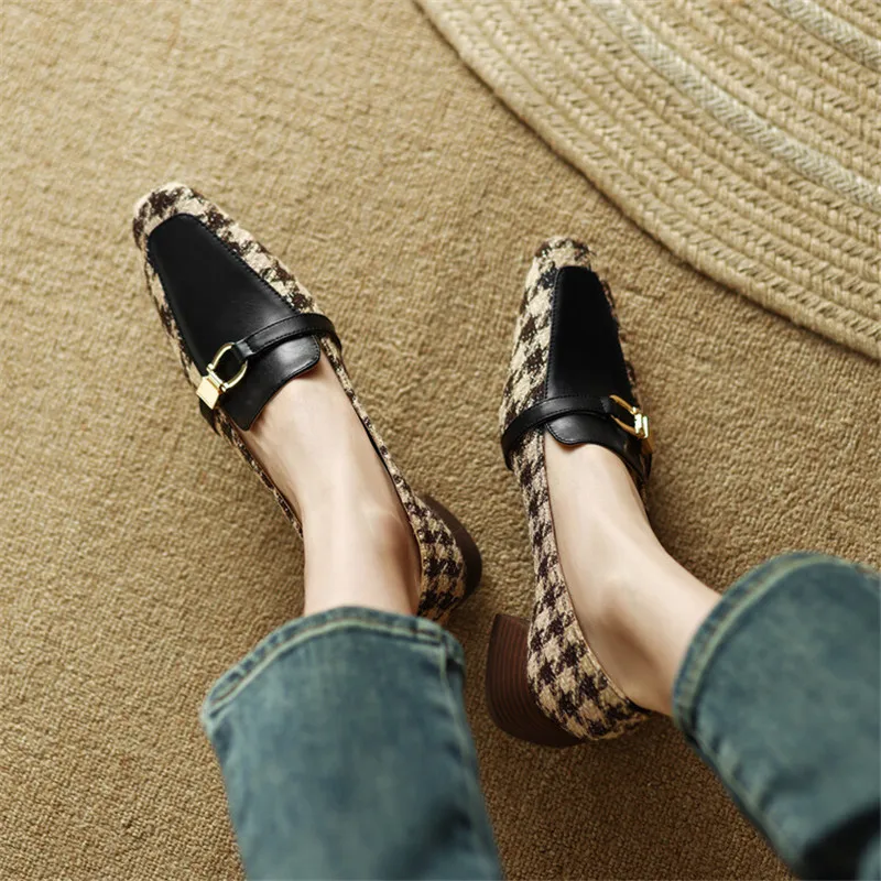 New Spring Women Shoes Split Leather Women Loafers Square Toe Chunky Heel Shoes Women Casual Retro Women Pumps Zaptos De Mujer
New Spring Women Shoes Split Leather Women Loafers Square Toe Chunky Heel Shoes Women Casual Retro Women Pumps Zaptos De Mujer