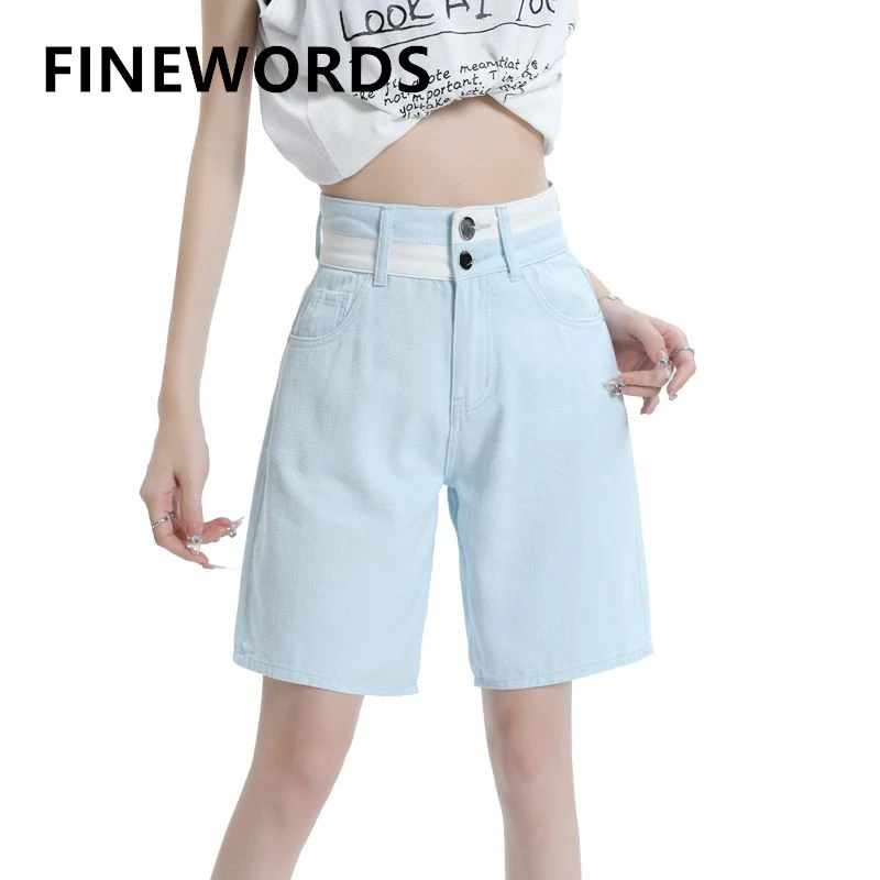 FINEWORDS Vintage Casual Korean Middle Short Jeans Women Loose Wide Leg Denim Shorts Easymatch Beach Straight Shorts
FINEWORDS Vintage Casual Korean Middle Short Jeans Women Loose Wide Leg Denim Shorts Easymatch Beach Straight Shorts