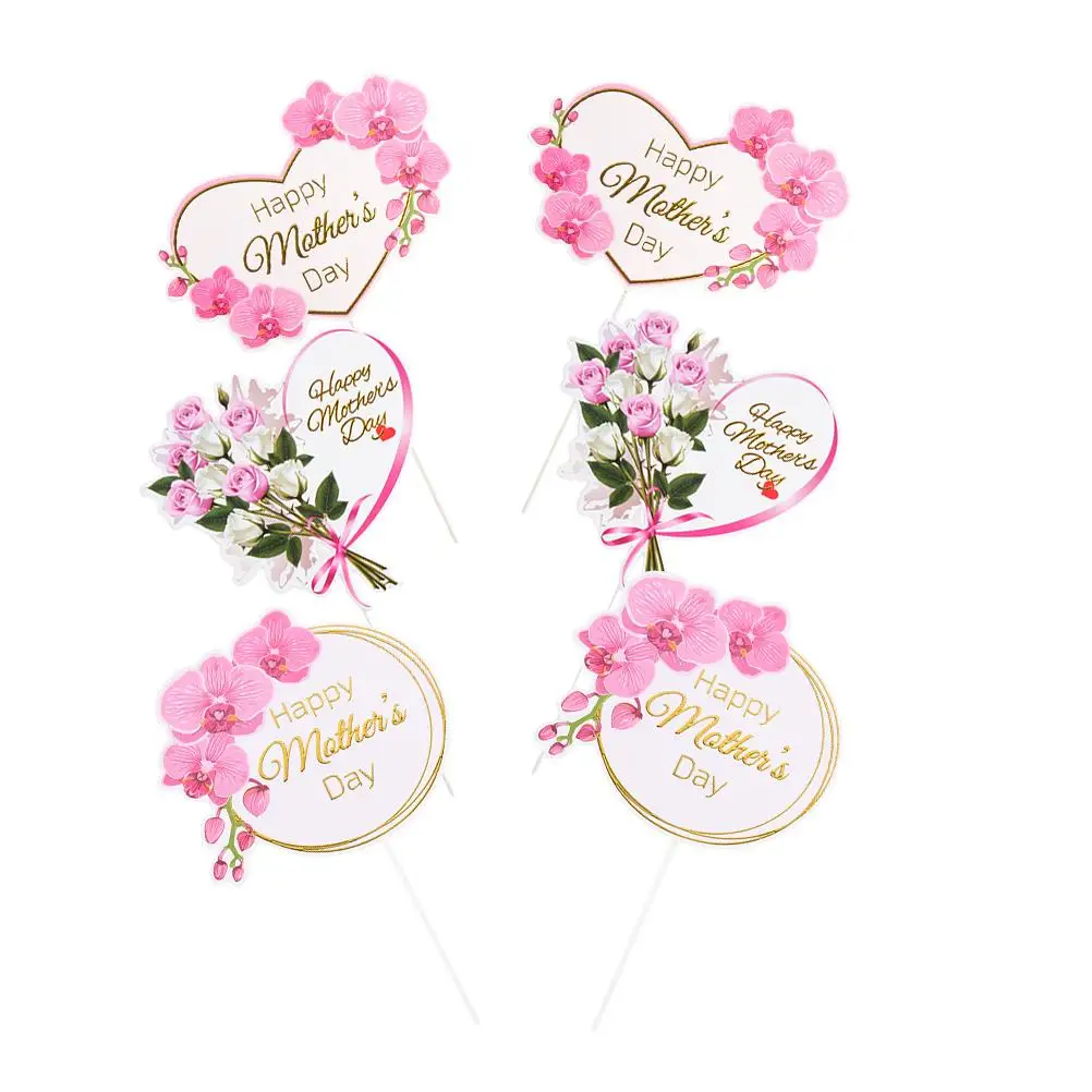 6pcs Mother's Day Cake Topper Pastel Flowers Decorations Cupcake Supplies Party Paper Happy Lettering
6pcs Mother's Day Cake Topper Pastel Flowers Decorations Cupcake Supplies Party Paper Happy Lettering