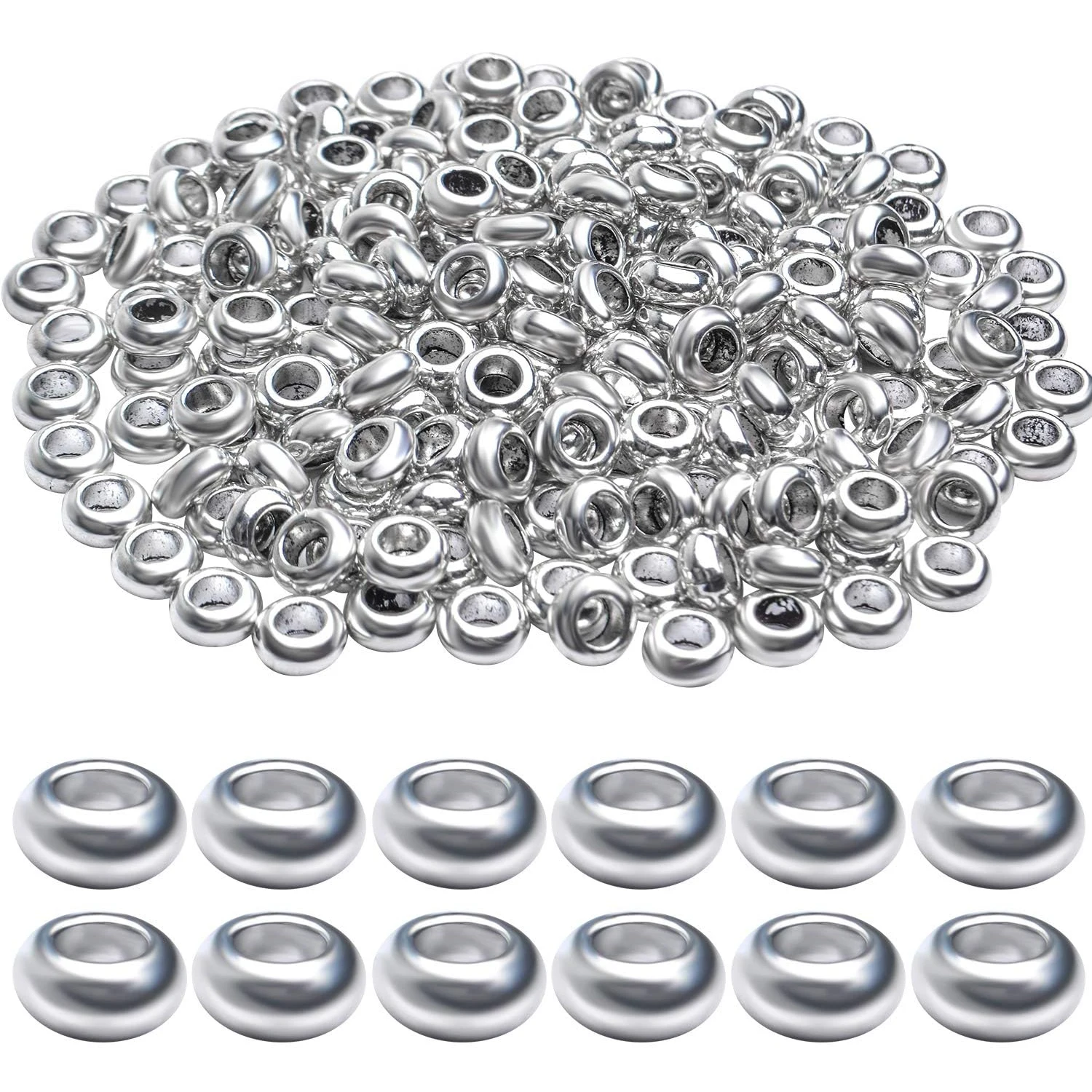 200pcs Spacer Beads Antique Alloy Round Spacer Beads Metal Spacers Smooth Loose Beads for DIY Crafts Necklaces Bracelets
200pcs Spacer Beads Antique Alloy Round Spacer Beads Metal Spacers Smooth Loose Beads for DIY Crafts Necklaces Bracelets
