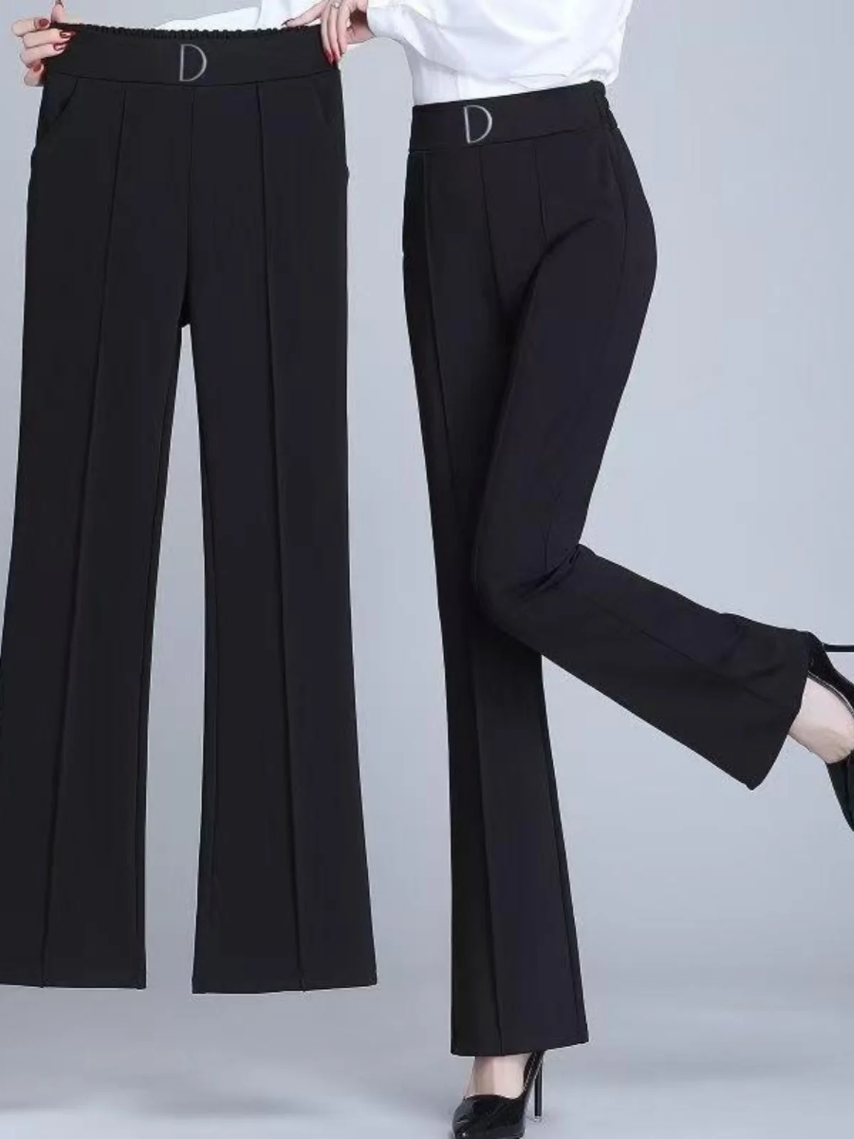 Утягивающие брюки с высокой талией, расклешенные брюки, женские брюки с эластичной резинкой на талии, корейские повседневные длинные брюки для больших размеров
Утягивающие брюки с высокой талией, расклешенные брюки, женские брюки с эластичной резинкой на талии, корейские повседневные длинные брюки для больших размеров