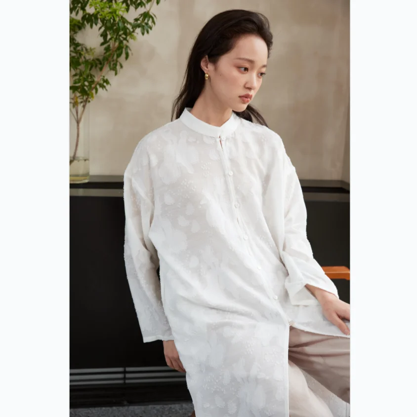 TAORAN Artistic Sle Loose Long Sve White Stand Collar Open Cardigan Women's irt Outerwear Daily Wear Spring 2026
TAORAN Artistic Sle Loose Long Sve White Stand Collar Open Cardigan Women's irt Outerwear Daily Wear Spring 2026