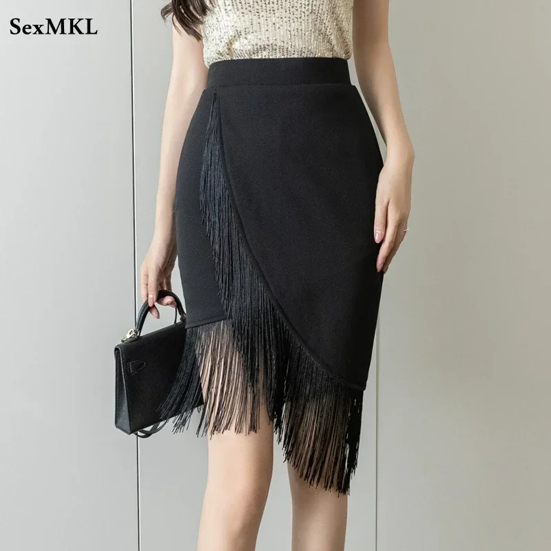 Tassel Mid Length Black Skirts Summer 2024 Fashion High Waist Streetwear Faldas Largas Korean Slim Sexy Women Bodycon Midi Skirt
Tassel Mid Length Black Skirts Summer 2024 Fashion High Waist Streetwear Faldas Largas Korean Slim Sexy Women Bodycon Midi Skirt