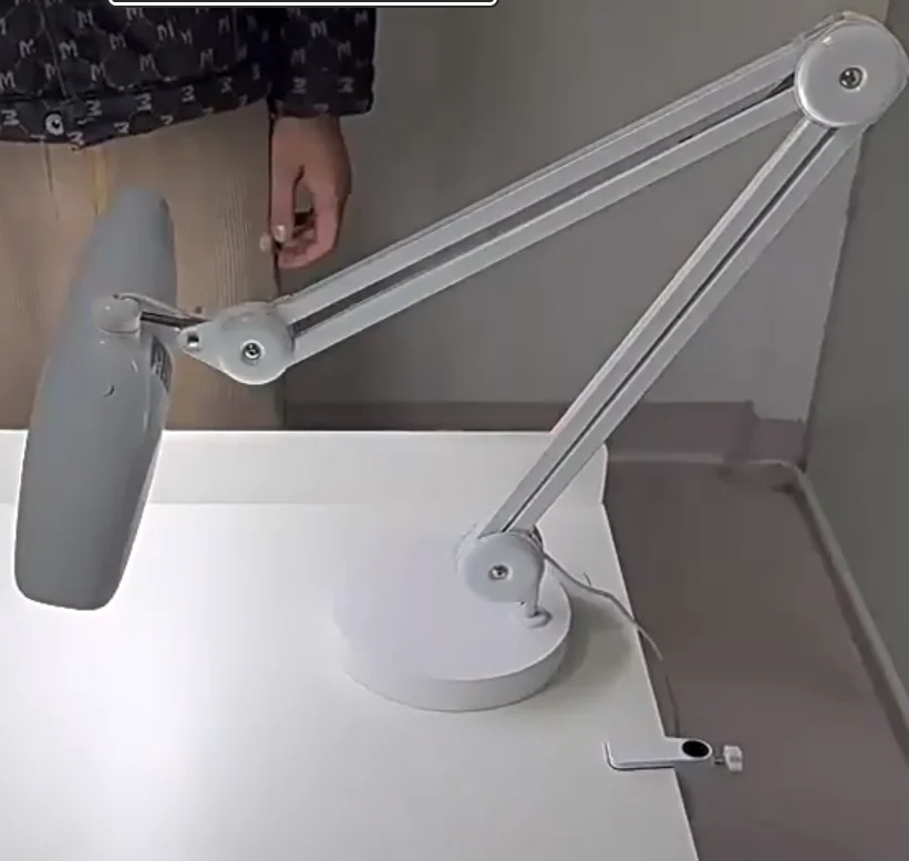 USB Rechargeable Foldable LED Lamp - Clip-On Design for Nail Art & Eyelash Extensions, Eye Protection