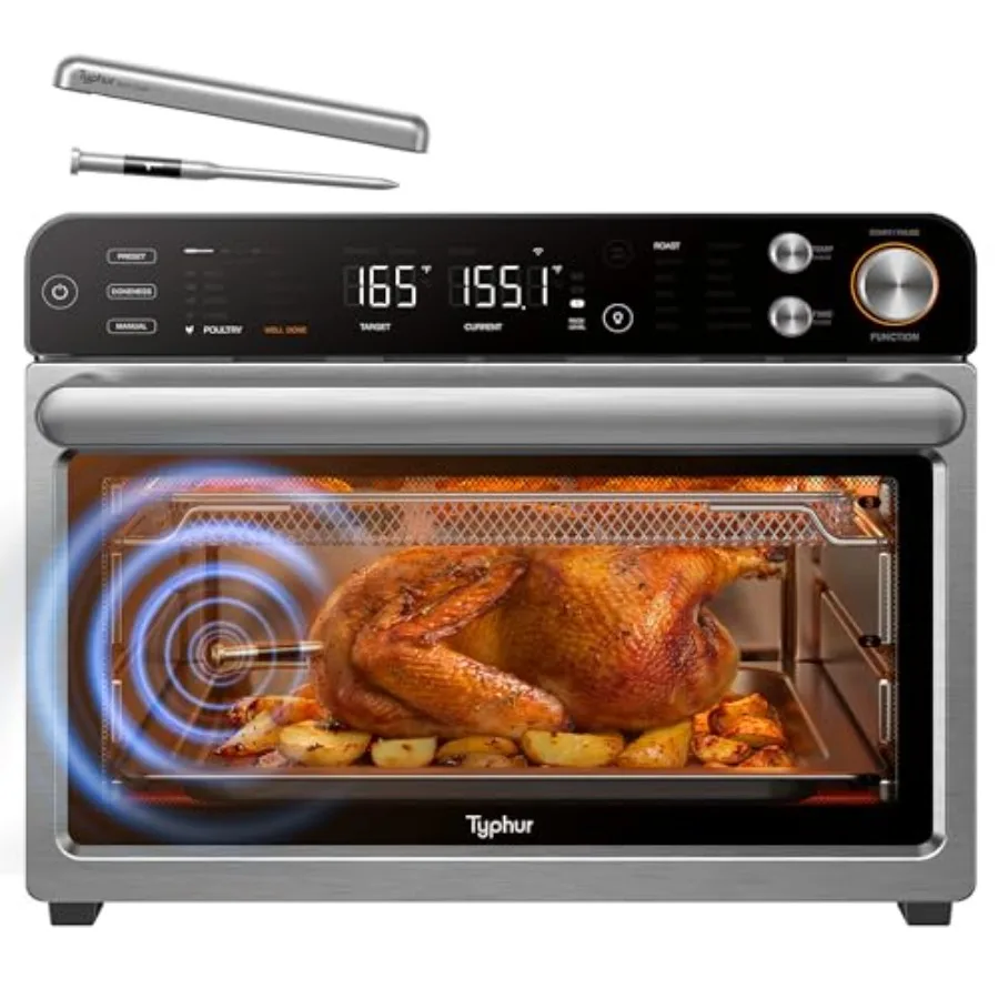 Sync Oven with Smart AI Wireless Meat Thermometer Probe 12‑in‑1 Countertop Air Fryer Toaster Oven Combo 360° Turbo Convection D
Sync Oven with Smart AI Wireless Meat Thermometer Probe 12‑in‑1 Countertop Air Fryer Toaster Oven Combo 360° Turbo Convection D