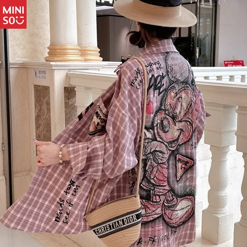 Disney Plus Size Retro Plaid Shirt for Women Long Sleeve Cute Cartoon Top Autumn New Harbor Style Hip-Hop Cardigan Jacket
Disney Plus Size Retro Plaid Shirt for Women Long Sleeve Cute Cartoon Top Autumn New Harbor Style Hip-Hop Cardigan Jacket