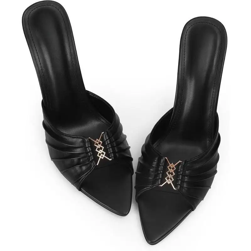 Sharp Point Stiletto Sandals Metal Buckle Women's Summer Fashion Shoes Pointed Toe Slippers Cross-Border Style
Sharp Point Stiletto Sandals Metal Buckle Women's Summer Fashion Shoes Pointed Toe Slippers Cross-Border Style
