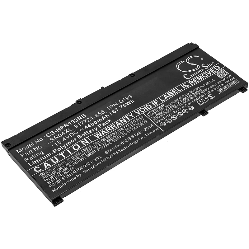 100% NEW 15.4V 4400mAh Notebook, Laptop Battery SR04XL 917724-855 TPN-Q193 TPN-C134 for HP Omen 15-ce002ng, Pavilion 15-CE015DX
100% NEW 15.4V 4400mAh Notebook, Laptop Battery SR04XL 917724-855 TPN-Q193 TPN-C134 for HP Omen 15-ce002ng, Pavilion 15-CE015DX
