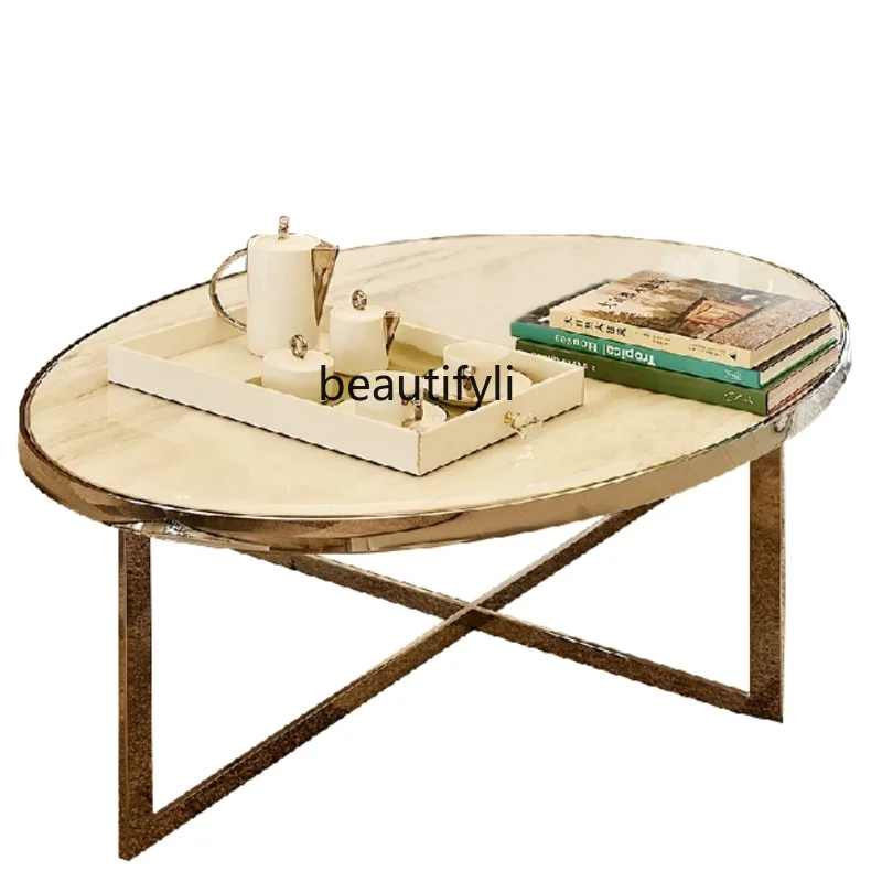 Post-Modern Light Luxury Style Coffee Table Simple Stainless Steel Natural Marble Table Oval Metal Furniture Customization
Post-Modern Light Luxury Style Coffee Table Simple Stainless Steel Natural Marble Table Oval Metal Furniture Customization