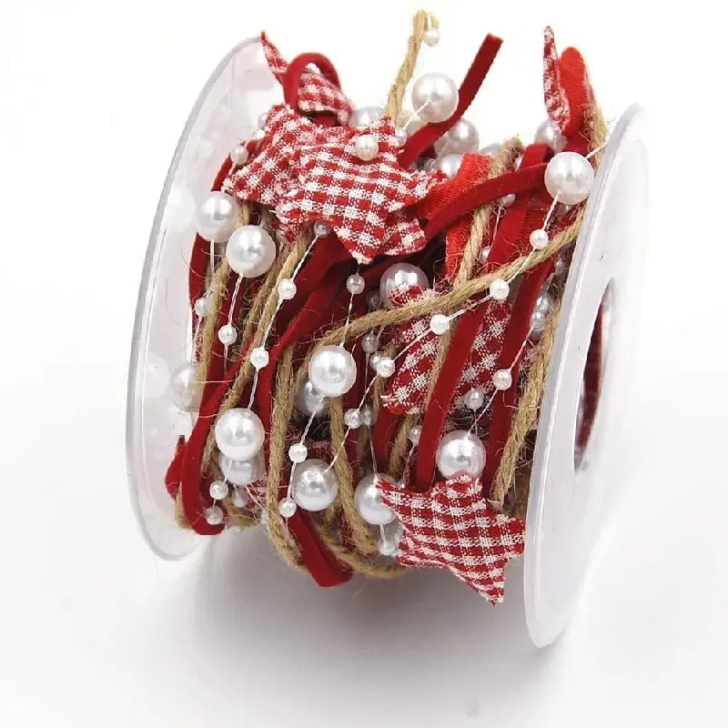 5M Christmas Ribbon Decorative Tree Star Creative Bead Chain Ribbon Christmas Tree DIY Christmas Home Decoration 2023 New Year
5M Christmas Ribbon Decorative Tree Star Creative Bead Chain Ribbon Christmas Tree DIY Christmas Home Decoration 2023 New Year