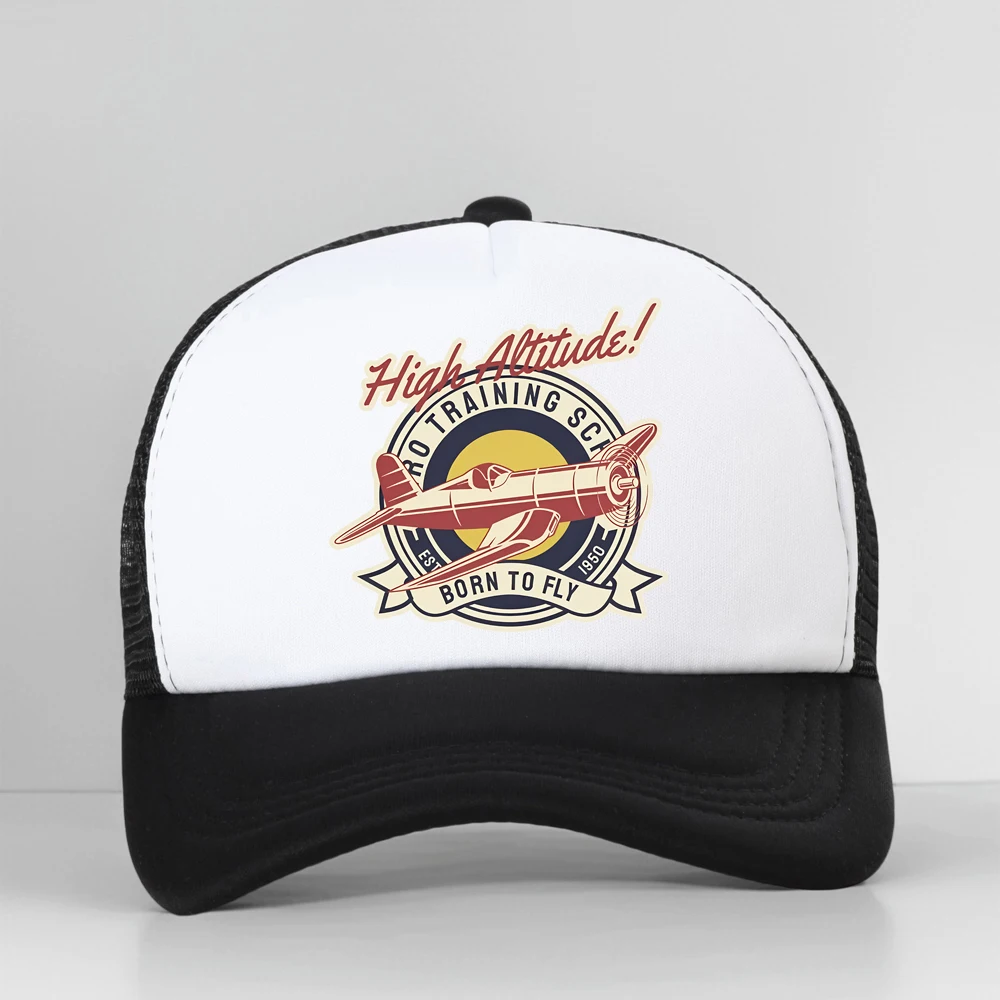 Funny High Altitude BORN TO FLY Vintage Airplane Baseball Cap Unisex Harajuku Summer Fashion Mesh Breathable Trucker Hat
Funny High Altitude BORN TO FLY Vintage Airplane Baseball Cap Unisex Harajuku Summer Fashion Mesh Breathable Trucker Hat