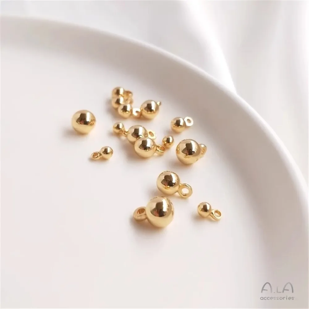 14K Gold Color Preservation Gold Beads Solid Hanging Beads DIY Bracelet Anklet Jewelry Hanging Ball Bead Accessories Materials
14K Gold Color Preservation Gold Beads Solid Hanging Beads DIY Bracelet Anklet Jewelry Hanging Ball Bead Accessories Materials