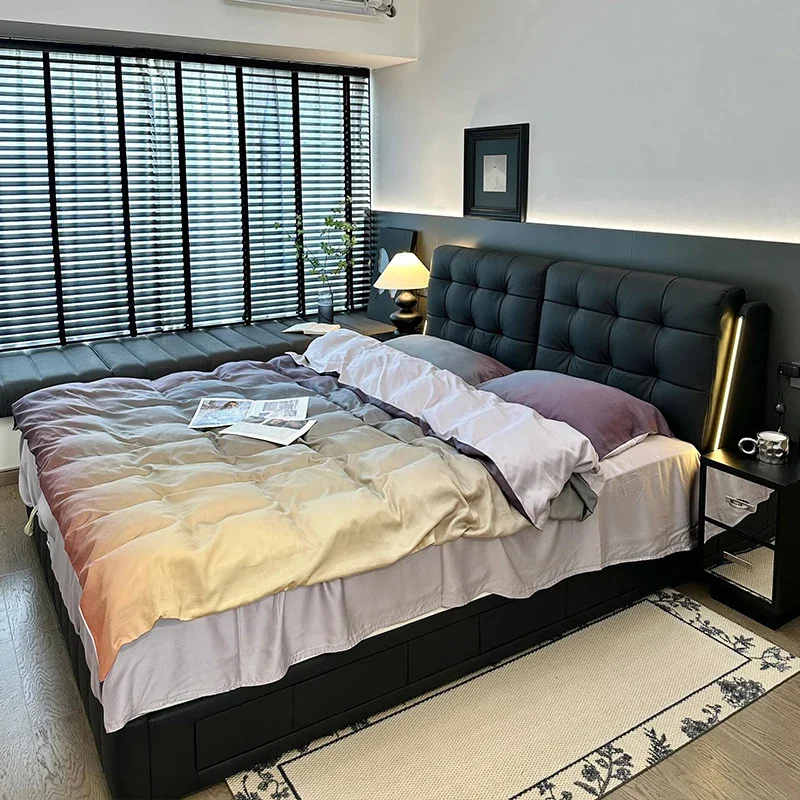 Modern Double Size Bed Frame European Style Nightstands Bedroom Full Bed Frame Twin Queen Size Letto Moderno Home Furniture
Modern Double Size Bed Frame European Style Nightstands Bedroom Full Bed Frame Twin Queen Size Letto Moderno Home Furniture