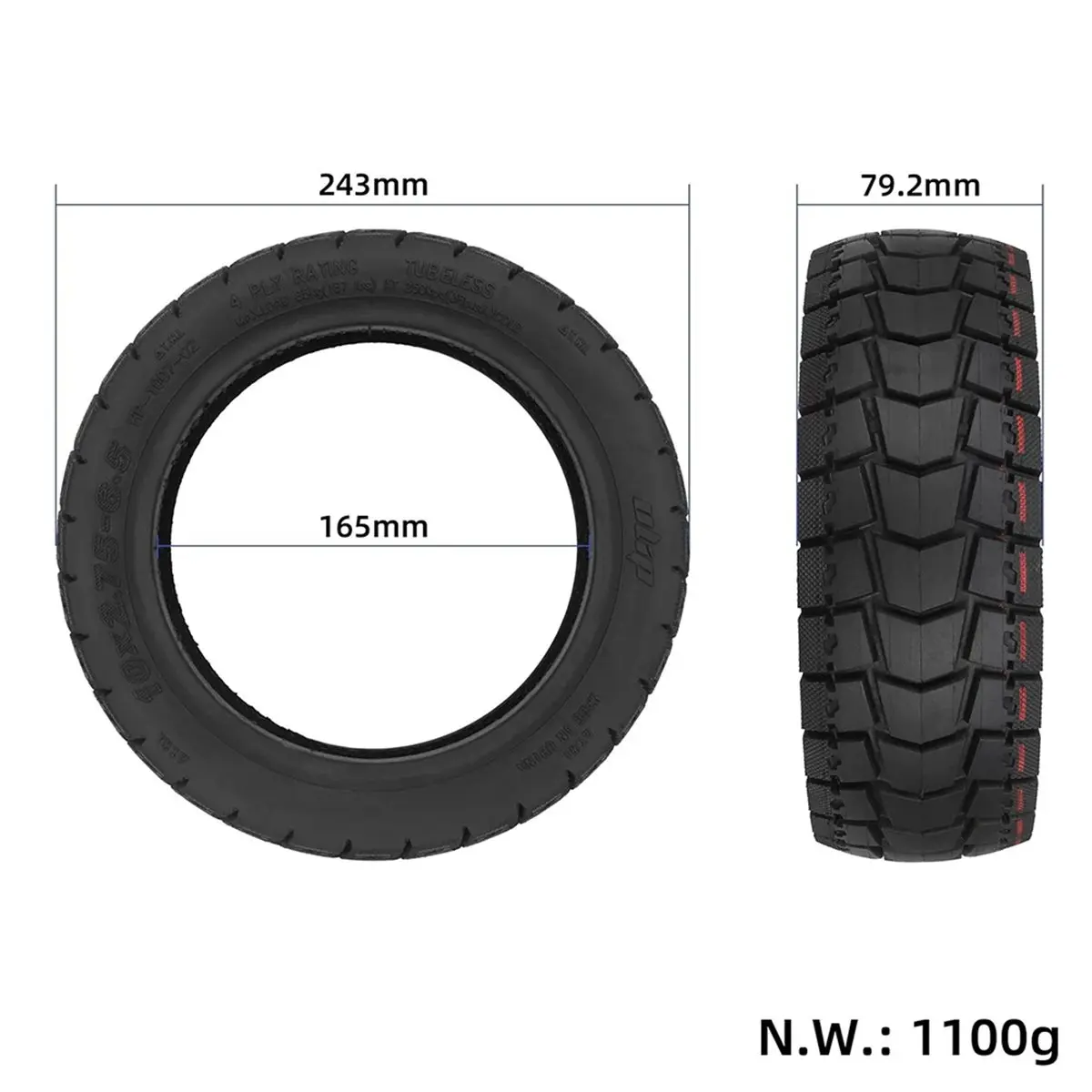 (ABYM) 10x2.75-6.5 Vacuum Tire Jelly Tire for Dualtron 3 Speedway 5 Electric Scooter 10Inch Self-Healing Tire
(ABYM) 10x2.75-6.5 Vacuum Tire Jelly Tire for Dualtron 3 Speedway 5 Electric Scooter 10Inch Self-Healing Tire