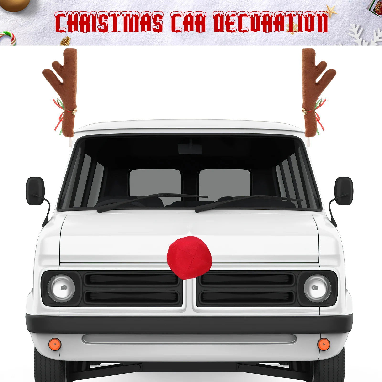 1Set Reindeer Antler for Car Christmas Decoration Auto Holiday Accessories Car Exterior Decor Bells Ribbons Christmas Cheer
1Set Reindeer Antler for Car Christmas Decoration Auto Holiday Accessories Car Exterior Decor Bells Ribbons Christmas Cheer