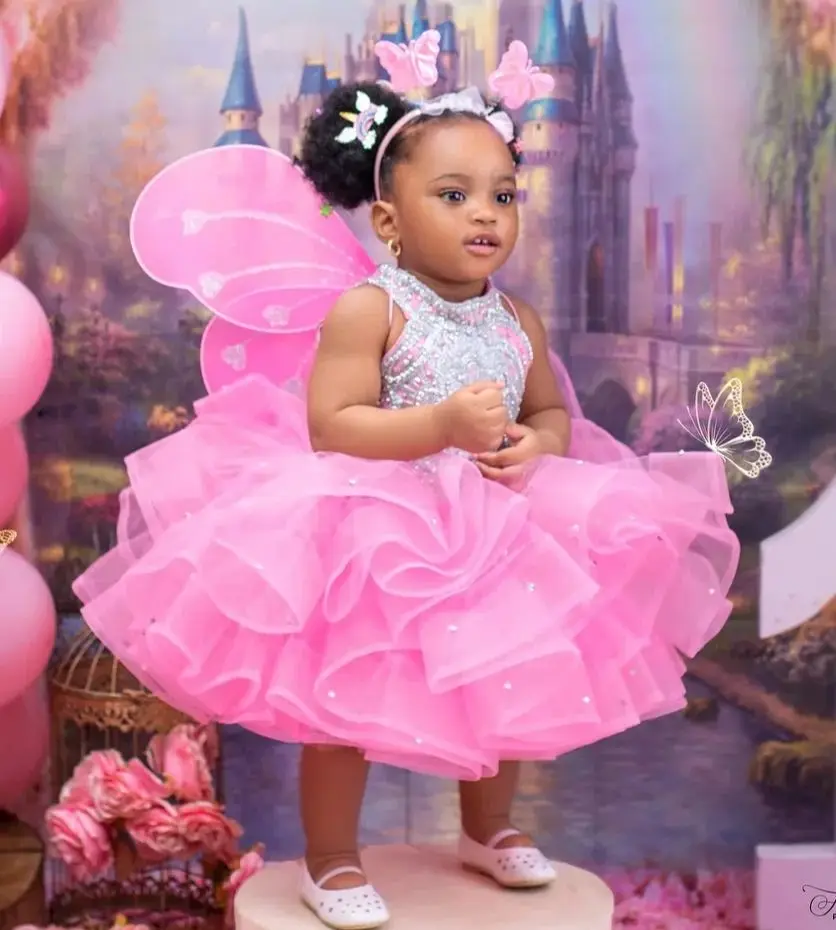 Pink Customized Flower Girl Dress For Wedding High Neck Beading Knee Lenght Kids Birthday Holy Communion Prom Party Gown
Pink Customized Flower Girl Dress For Wedding High Neck Beading Knee Lenght Kids Birthday Holy Communion Prom Party Gown