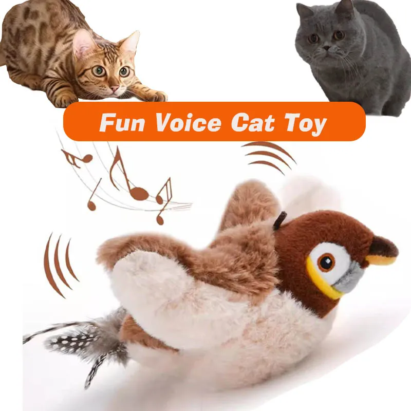 Simulation Bird Cat Interactive Toys Fun Electric Squeaky Plush Toy Bird Indoor Kitten Game Rechargeable washable Cat Supplies
Simulation Bird Cat Interactive Toys Fun Electric Squeaky Plush Toy Bird Indoor Kitten Game Rechargeable washable Cat Supplies