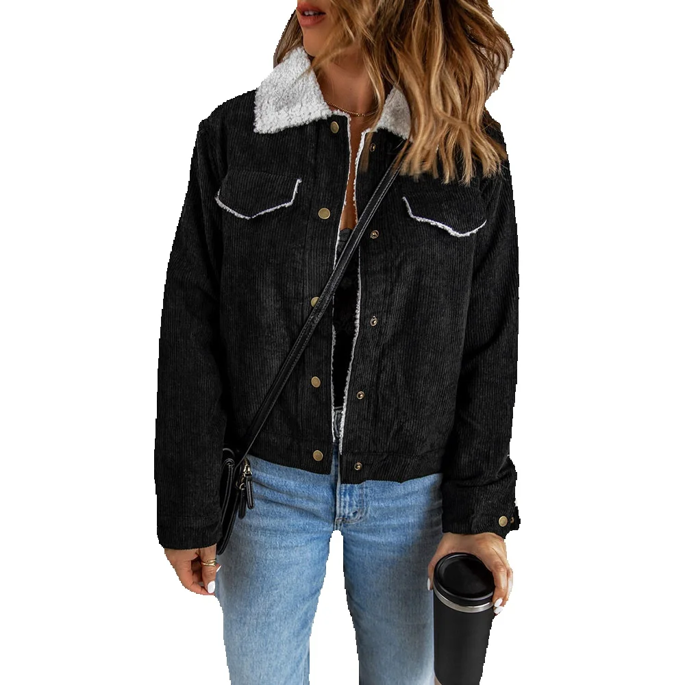 Winter Plush And Thick Solid Color Jacket For Women's New Winter Cardigan Button Lapel 8511334
Winter Plush And Thick Solid Color Jacket For Women's New Winter Cardigan Button Lapel 8511334