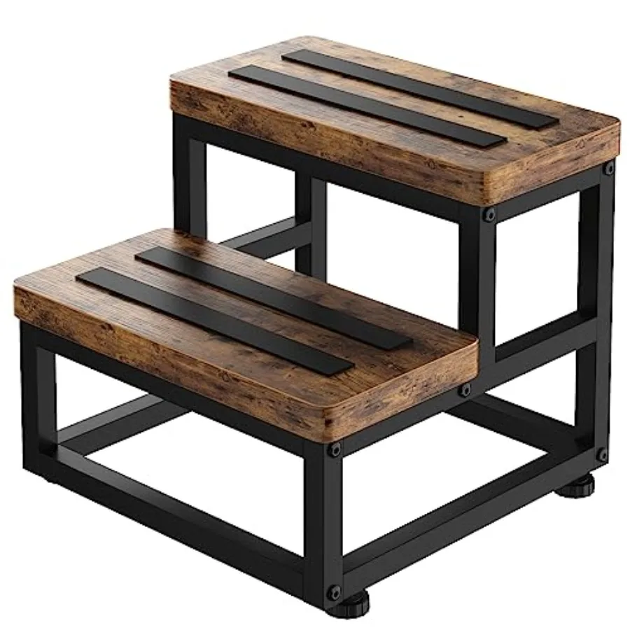 2 Step Wooden Stepping Stool for Adults Heavy Duty Non-Slip Bedside Foot Stool with 500 Lbs Ccity Rustic Brown Kitchen Bed RVS
2 Step Wooden Stepping Stool for Adults Heavy Duty Non-Slip Bedside Foot Stool with 500 Lbs Ccity Rustic Brown Kitchen Bed RVS