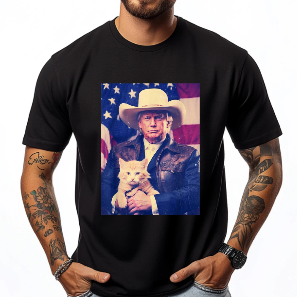 Trump Cat Shirt Funny Cowboy Donald Trump 2025 American Flag Teeshirt Man Clothes Vintage
Trump Cat Shirt Funny Cowboy Donald Trump 2025 American Flag Teeshirt Man Clothes Vintage