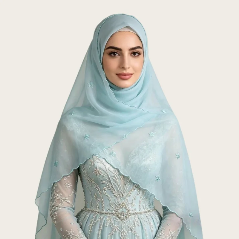 Horetong Malaysia Muslim Hijab Mousseline Chiffon Snowflake Embroidery Scalloped Edge Breathable Elegant Long Scarf Shawl Wrap
Horetong Malaysia Muslim Hijab Mousseline Chiffon Snowflake Embroidery Scalloped Edge Breathable Elegant Long Scarf Shawl Wrap