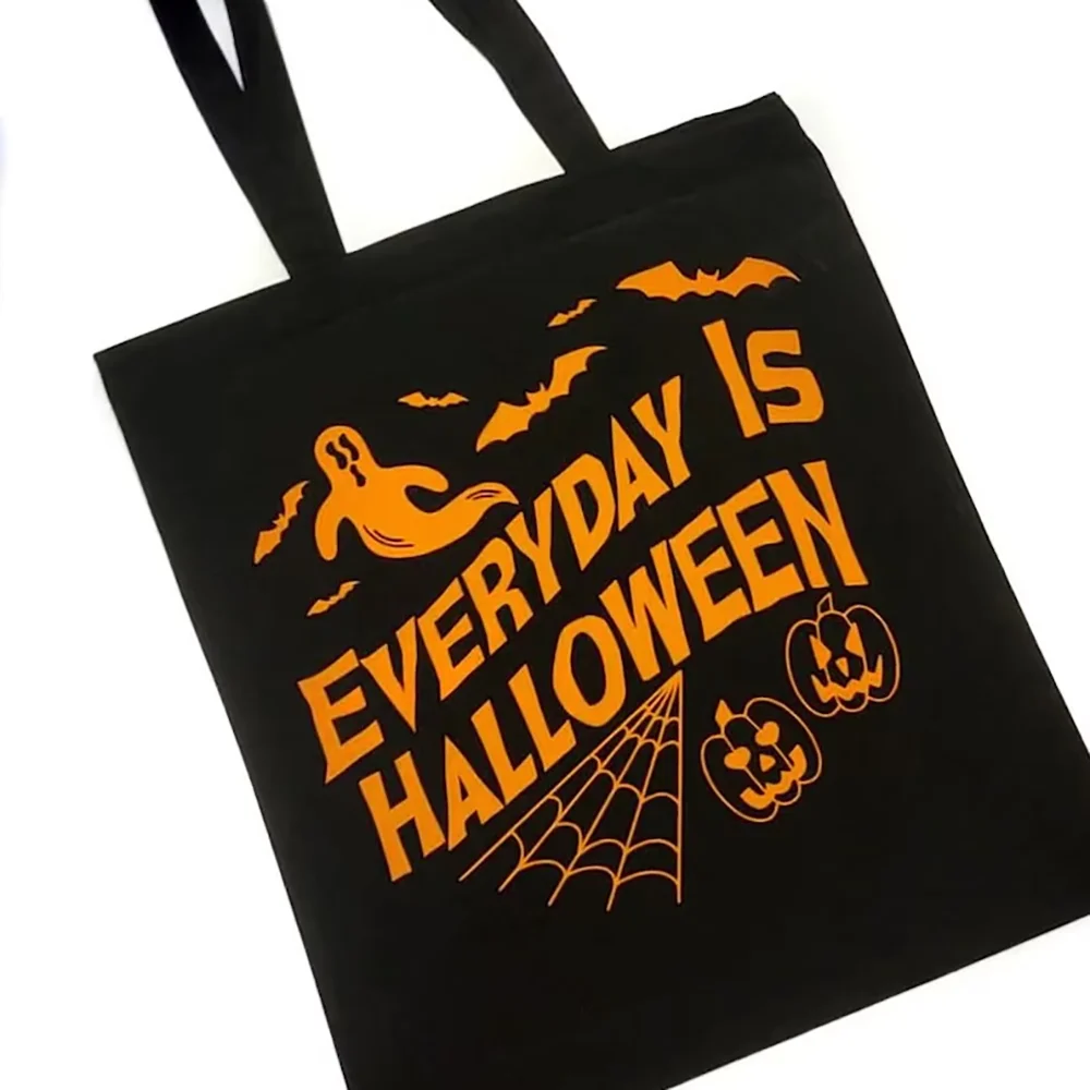 Everyday Is Halloween Black Canvas Tote Bag Gothic Shoulder Bag Scary Ghost Evil Pumpkin Bat Fall Festival Accessory Reusable
Everyday Is Halloween Black Canvas Tote Bag Gothic Shoulder Bag Scary Ghost Evil Pumpkin Bat Fall Festival Accessory Reusable