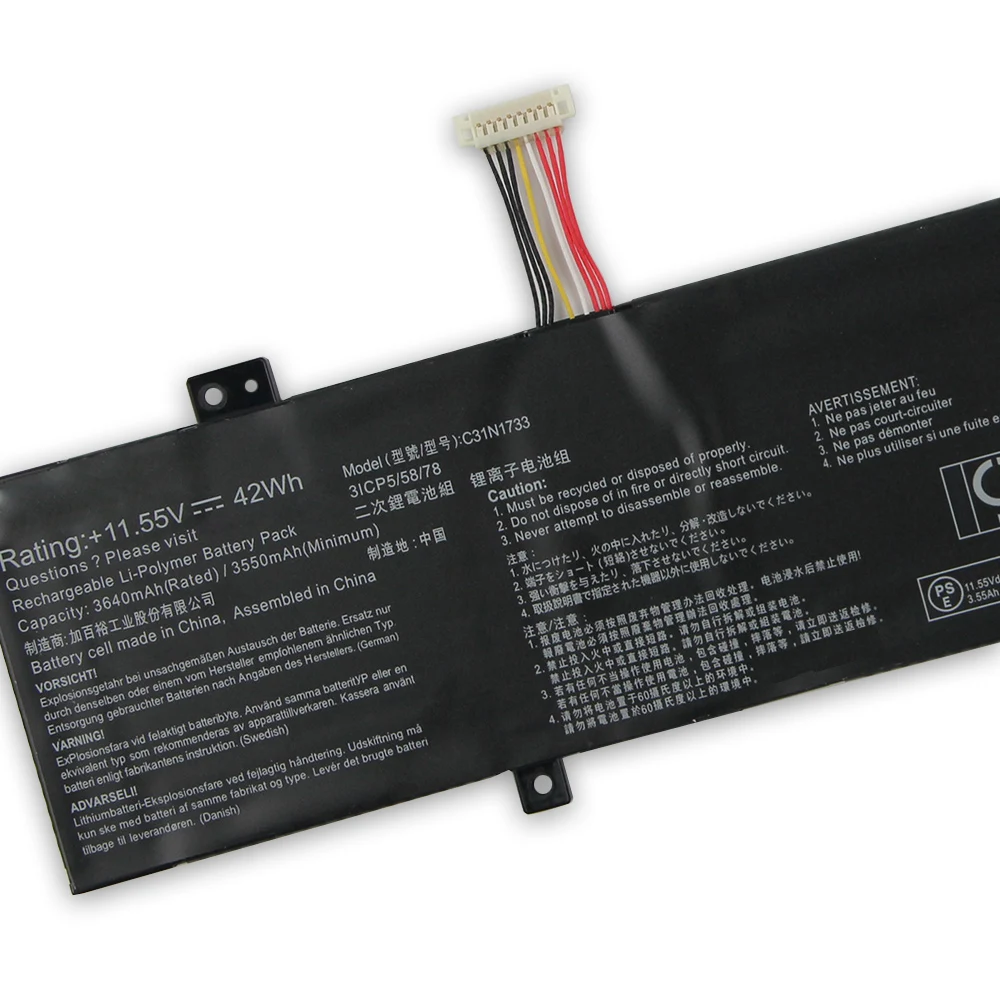 Сменный аккумулятор C31N1733 для ASUS VivBook Flip 14 TP412 TP412U TP412FA TP412UA, аккумуляторные батареи 3640 мАч, высокая емкость
Сменный аккумулятор C31N1733 для ASUS VivBook Flip 14 TP412 TP412U TP412FA TP412UA, аккумуляторные батареи 3640 мАч, высокая емкость