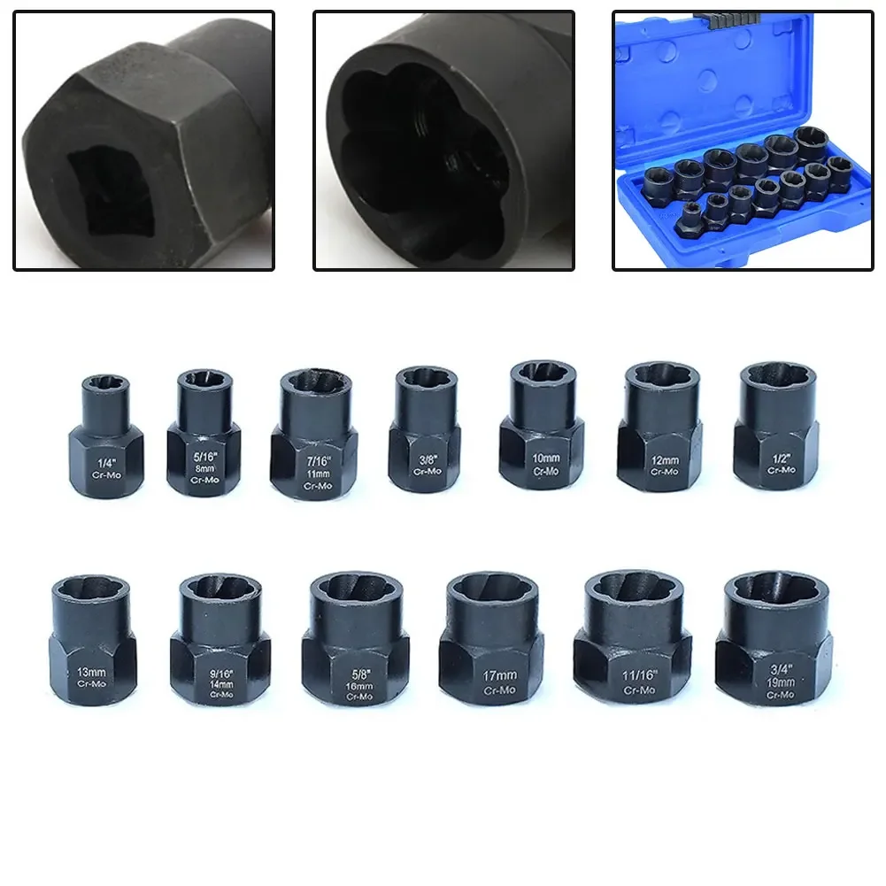 For Home Improvement Nut Extractor Set Stripped Nut Tool 13 Piece Socket Set 11 16 Compatible With Ratchet Wrench
For Home Improvement Nut Extractor Set Stripped Nut Tool 13 Piece Socket Set 11 16 Compatible With Ratchet Wrench