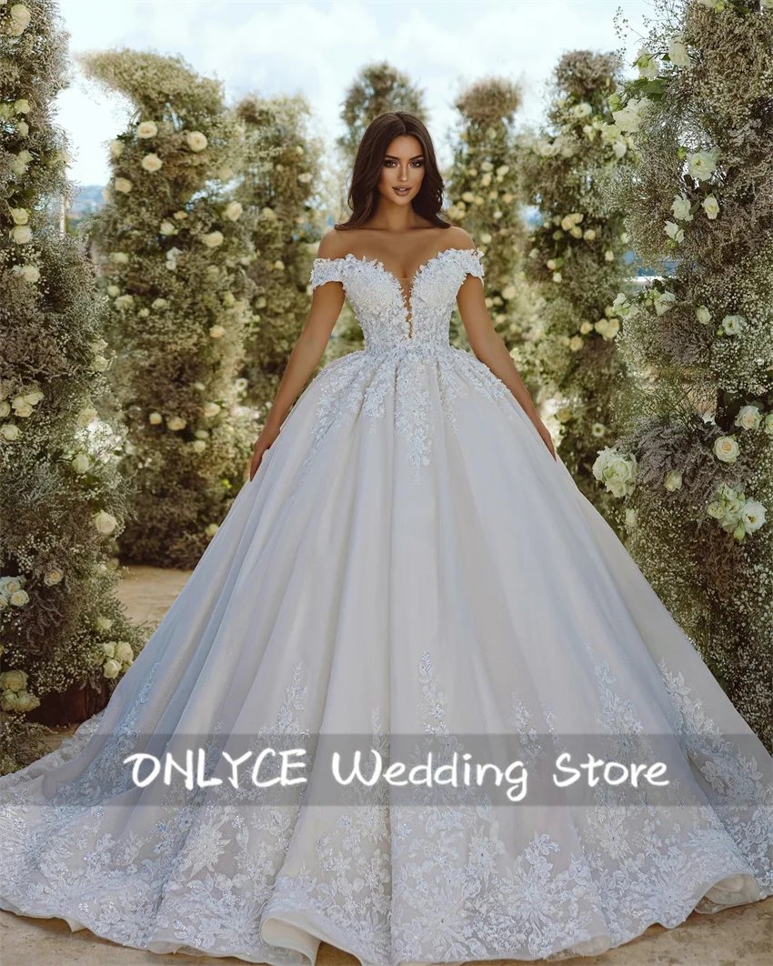 Romantic Sweetheart Beading Ball Gown Wedding Dress 2025 Gorgeous Flowers Appliques Princess Bridal Gown Customized
Romantic Sweetheart Beading Ball Gown Wedding Dress 2025 Gorgeous Flowers Appliques Princess Bridal Gown Customized